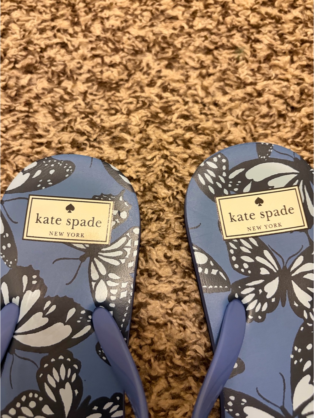 kate spade Feldon Blue Butterfly Flip Flop Sandals - Picture 2 of 7